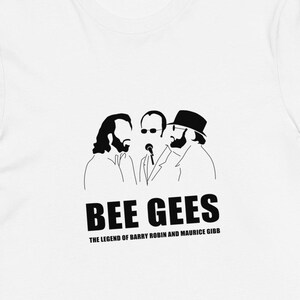 Bee Gees Tshirt - Bee Gees Shirt - Barry Robin Maurice Gibb - Rock Music T shirt - Unisex Organic Cotton