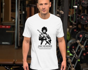 Maglietta Jimi Hendrix - Camicia Rock Music degli anni '60 - Maglietta Legenda della chitarra - Maglietta Jimi Hendrix Unisex e per tutte le taglie