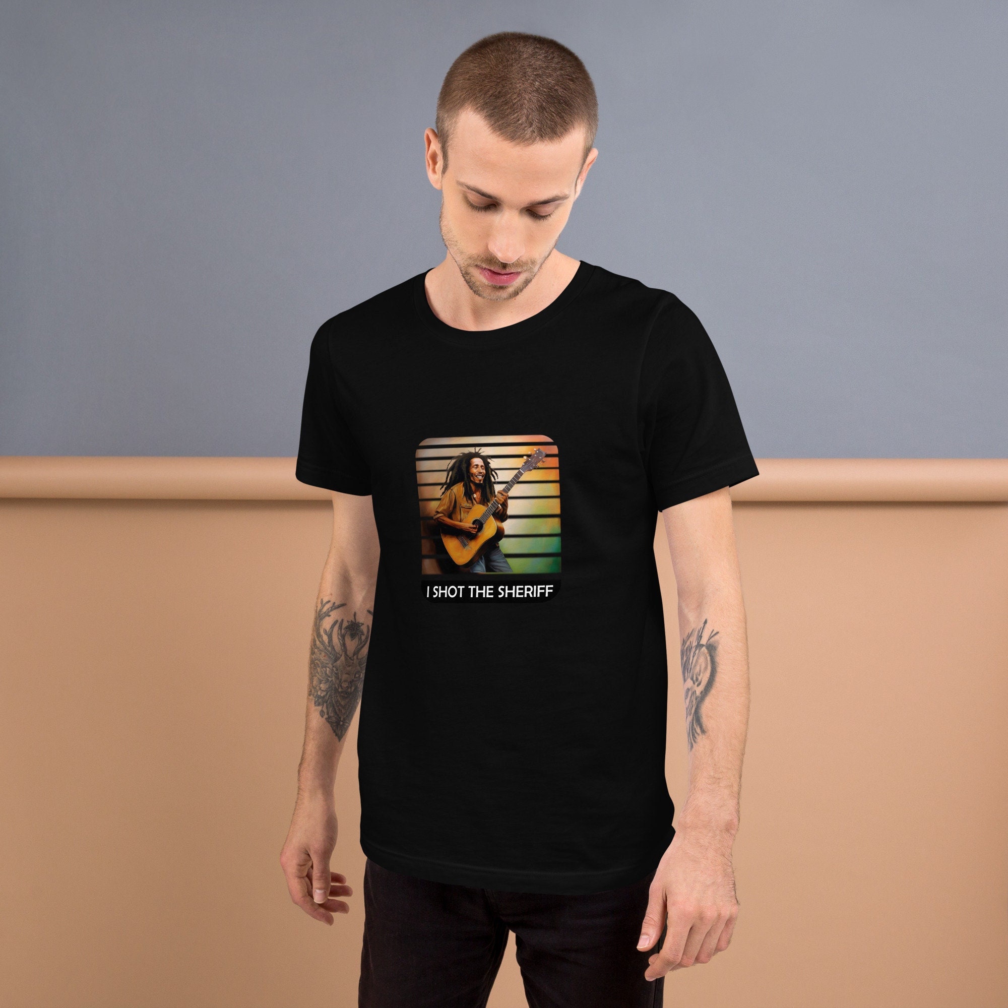 Bob Marley Shirt - I Shot the Sheriff Song Tshirt - Reggae Music