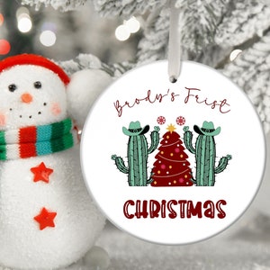 Western First Christmas, Western Christmas Ornament, Personalized Frist Christmas Ornament