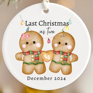 Last Christmas as Two Ornament, Expecting Parents Ornament, Gifts for Expecting Parents, Expecting Mom Gift, Expecting Ornament, New Parents