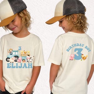 Personalized Farm Birthday Boy Shirt, Farm Life Shirts, Girls Farm Birthday Tee, Tractor Kids Tees, Farmer Boy T-shirt, Farm Animal Outfit
