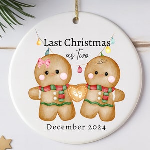 Last Christmas as Two Ornament, Expecting Parents Ornament, Gifts for Expecting Parents, Expecting Mom Gift, Expecting Ornament, New Parents