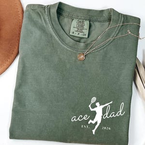 Personalized Ace Dad Shirt, Tennis Dad Shirts, First Father’s Day T-shirts, Cools Dads Club Tee, Daddy Birthday T-shirt, Comfort Colors®
