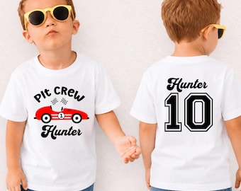 Anpassad Pit Crew-familjetröja, personlig Fast One matchande familjefödelsedagströja, Fast One Pit Crew-födelsedagströja, Two Fast småbarnströja