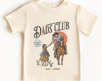 Cool Dads Club Cowboy Shirt, Dads Club Western T-shirt, Father’s Day Cowboy Gift, Personalized Dad Shirts, Vintage Western Dad Tee,