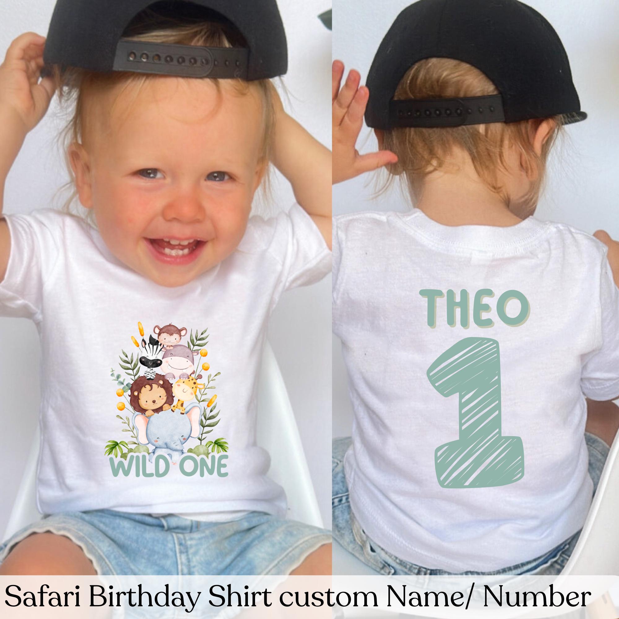 Custom Wild One Safari Birthday Shirt - Jungle Toddler Tee - Safari ...