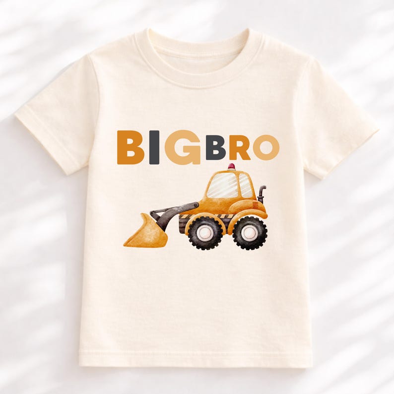 Big Brother Construction Shirt, Wheel Loader Shirts, Front Loader Kids ...