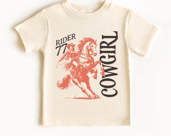 Custom Cowgirl Toddler Shirt, Girls Rodeo Birthday Tee, Western Rodeo Tees, Western Horse T-shirt