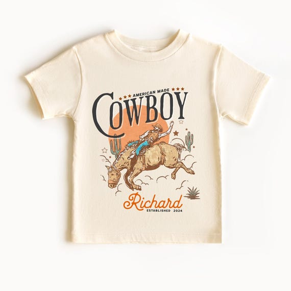 Personalized Cowboy Shirt, Cowboy Toddler Shirt, Western Horse Shirt, Y'all Birthday Shirt, Rodeo Birthday Shirt, Ranch Toddler Shirt