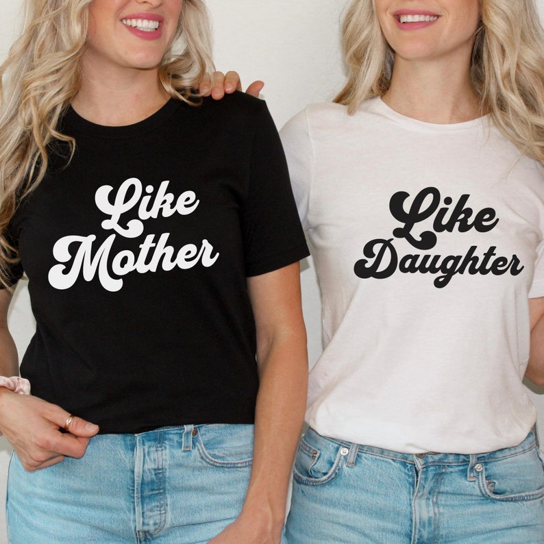 Like Mother, Like Daughter – A bond like no other! Celebrate your special connection with this matching Mom & Me shirt, perfect for birthdays, Mother’s Day, or just because—a timeless keepsake to cherish those unforgettable moments together.  Get yours today and twin in love!