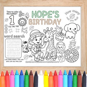 Safari Coloring Page, Jungle Coloring, Zoo Animal Page, Safari Birthday, Animal Activity, Safari Party Kids, Printable Safari, Jungle Animals, Kids Coloring, Safari Worksheet, Animal Coloring, Zoo Birthday, Safari Printable
