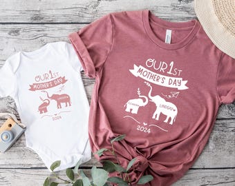 Our 1st Mother's Day Shirt, Our First Mother's Day Tshirt, First Mother Day,  Mommy and Me Shirt, Mom and Daughter Shirt, Mom and Me Shirt