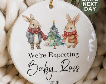 Wir erwarten Ornament, letztes Weihnachten als zwei Ornament, Geschenke für werdende Eltern, werdende Eltern Ornament, erwarten Ornament