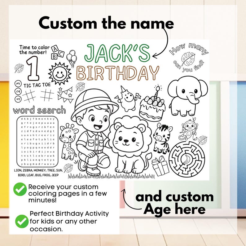 Safari Coloring Page, Jungle Coloring, Zoo Animal Page, Safari Birthday, Animal Activity, Safari Party Kids, Printable Safari, Jungle Animals, Kids Coloring, Safari Worksheet, Animal Coloring, Zoo Birthday, Safari Printable