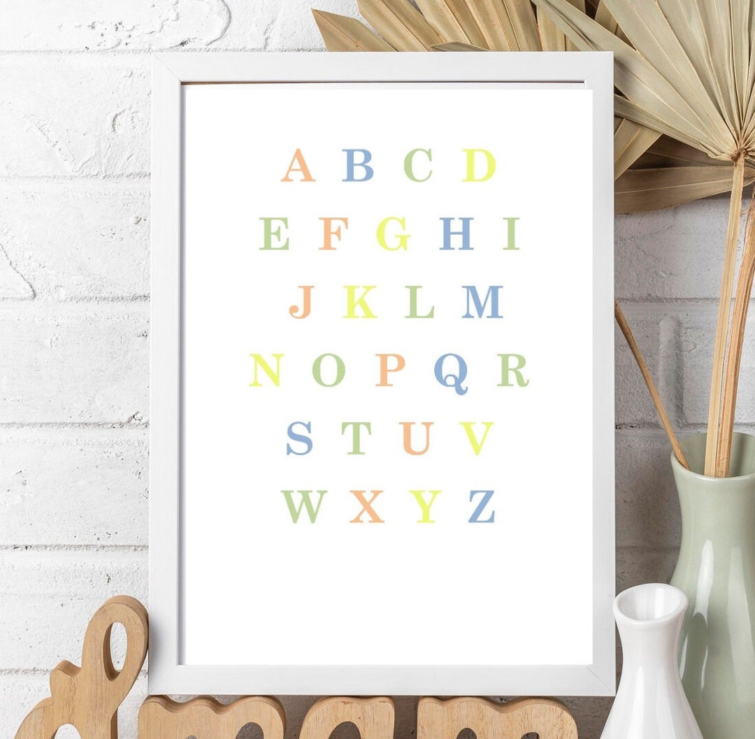 Multicolor ABC. Rainbow of Colors. Educational Illustration - Etsy