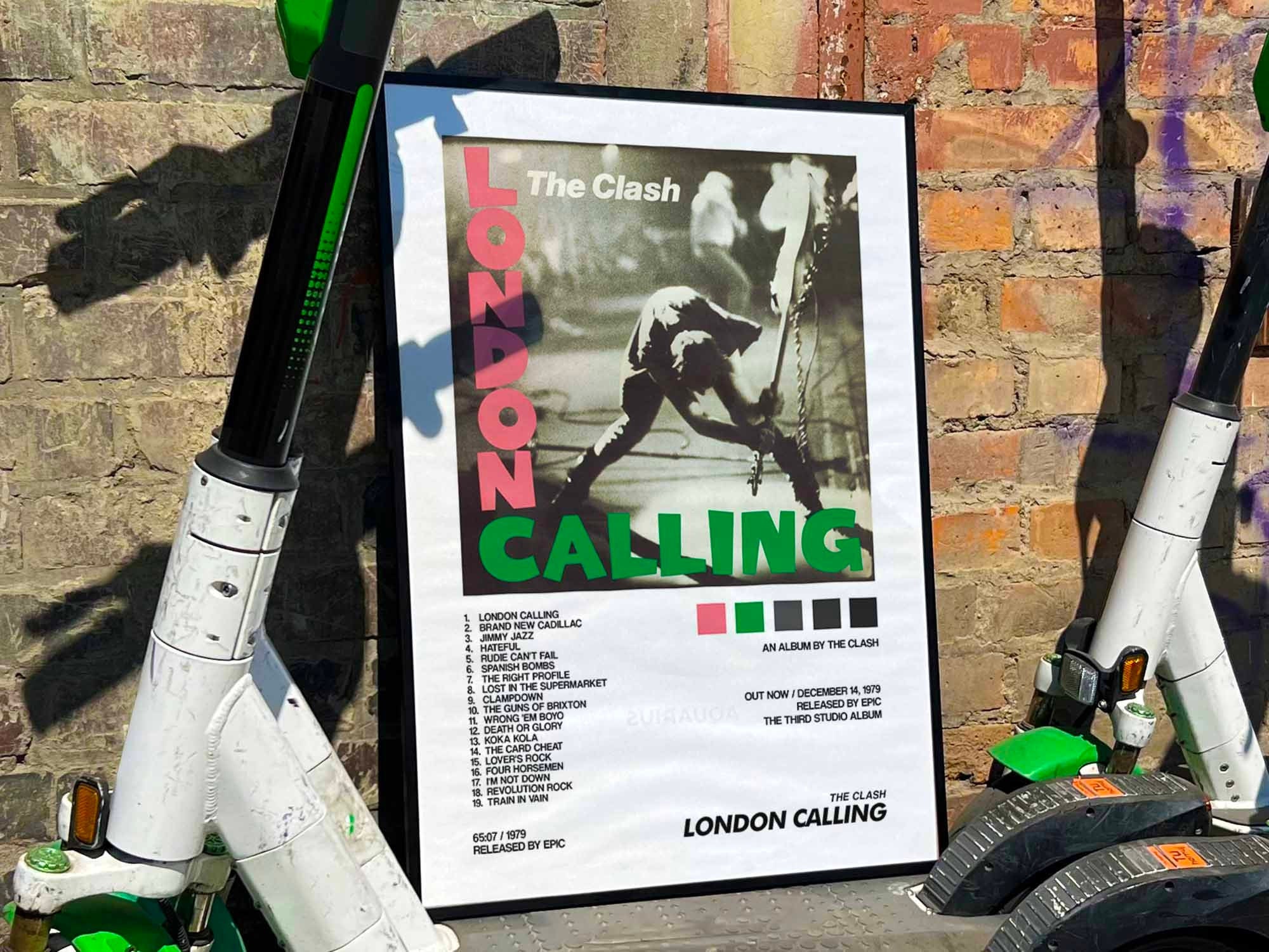 Discover The Clash 'London Calling' custom album cover poster, Music poster wall art