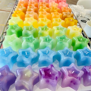 Good Therapy Wishing Stars Shape Custom Color Candle x 6 (half a dozen)