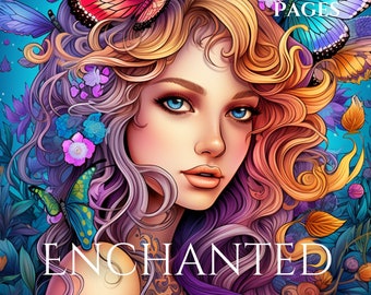 Livre de coloriage Murmures de fées enchantées - 95 pages à colorier