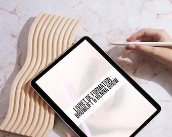 Livret de formation browlift avec henna brow avec une vidéo de démonstration détaillée