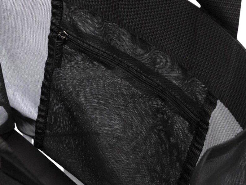 Max Mara Black Azoto Shopper Shoulder Top Handle Hand Mesh Tote Bag With Logo Print With Tags, Black zdjęcie 4