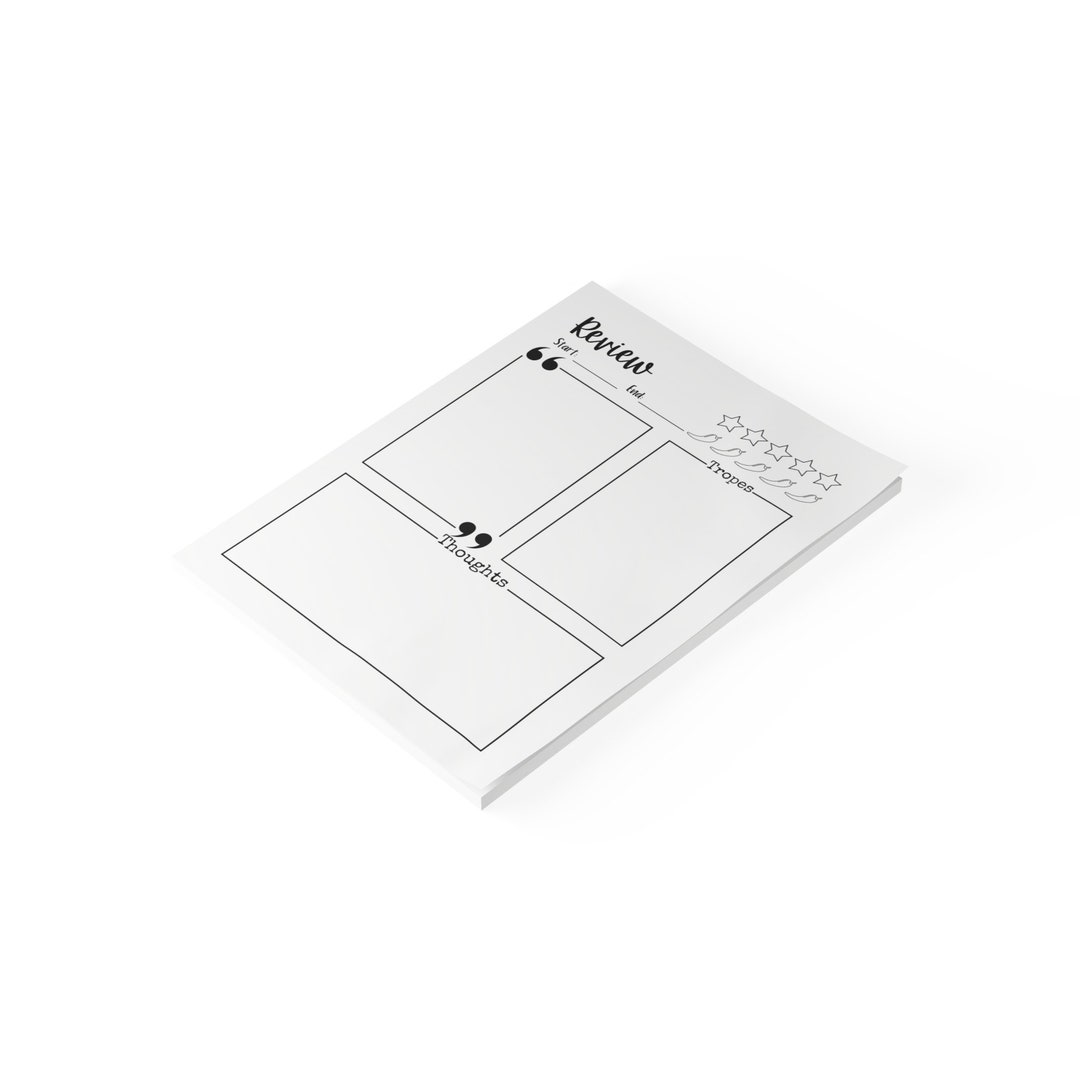 Book Review Sticky Notes, Reading Journal Memo Pads, Book Review Post ...