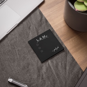 Good Girl To Do List Black Post-it® Note Pads, Spicy Book Readers, Romance Reader Office Supplies