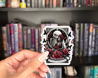 Enemies to Lovers Romance Reader Kiss-Cut Sticker, Cute Bookish Things, Bookish Sticker, Kindle Decals, Spicy Reader Gift, Aesthetic Sticker