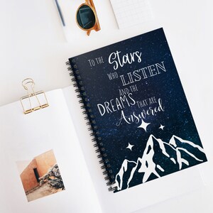 ACOTAR Night Court Spiralblock, Buchliebhaber Geschenk, Rhysand Zitat, Sarah J Maas Merch, Leseratte, Geschenk für Sie