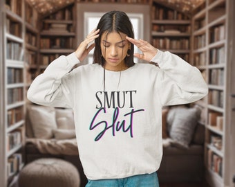 Sudadera unisex de cuello redondo de mezcla pesada Bookish Smut Reader, regalo para lectores de romance, artículos para amantes de los libros, regalos para amantes de los libros