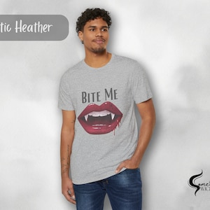 Vampire Bite Me Unisex Recycled Organic T-Shirt