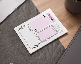 Blocchi promemoria rosa per recensioni di libri, blocchi note Post-it® per recensioni di libri, regali per amanti dei libri, regali per amanti dei libri, post-it per diari di lettura, regalo per lei