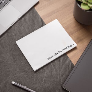 F off Ich lese Bookish Post-it®-Notizblöcke | Niedliche Büchersachen | Geschenkidee für Sie | Bücherwurm-Bürobedarf