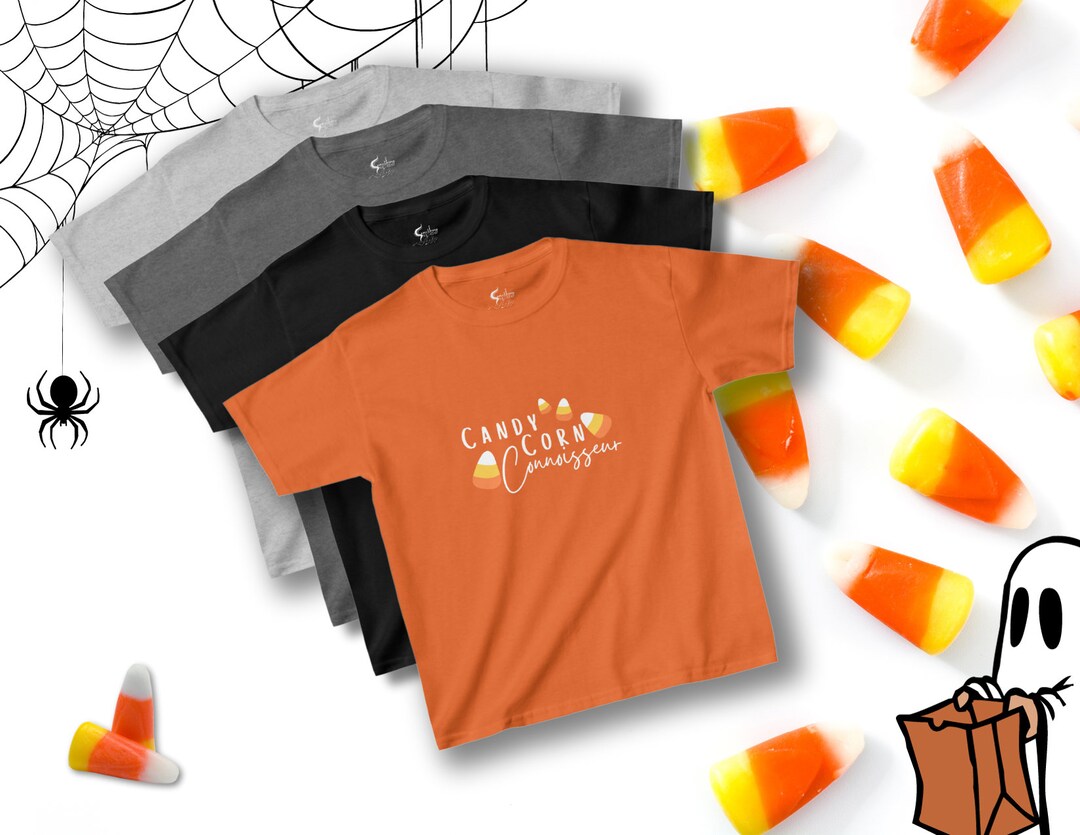 Halloween Candy Corn Kids Heavy Cotton™ Tshirt Spooky Season Etsy