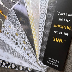 Sunshine Rom Com Bookmark | Cute Bookish Reading Accessories | Gift for Bookworm | Booktrovert Bookmark | Laminated Bookmark