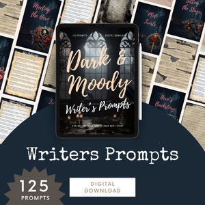 Novel Planner Dark Moody | Horror Writing Prompts | Creative Writing | Novel Writing | Writer Workbook | Journal Prompts