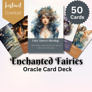 Enchanted Tarot Deck download, Enchanted fae Oracle, Fairy Oracles, Instant Download, Self-help cards, Empowerment, Divination Tool, Journal