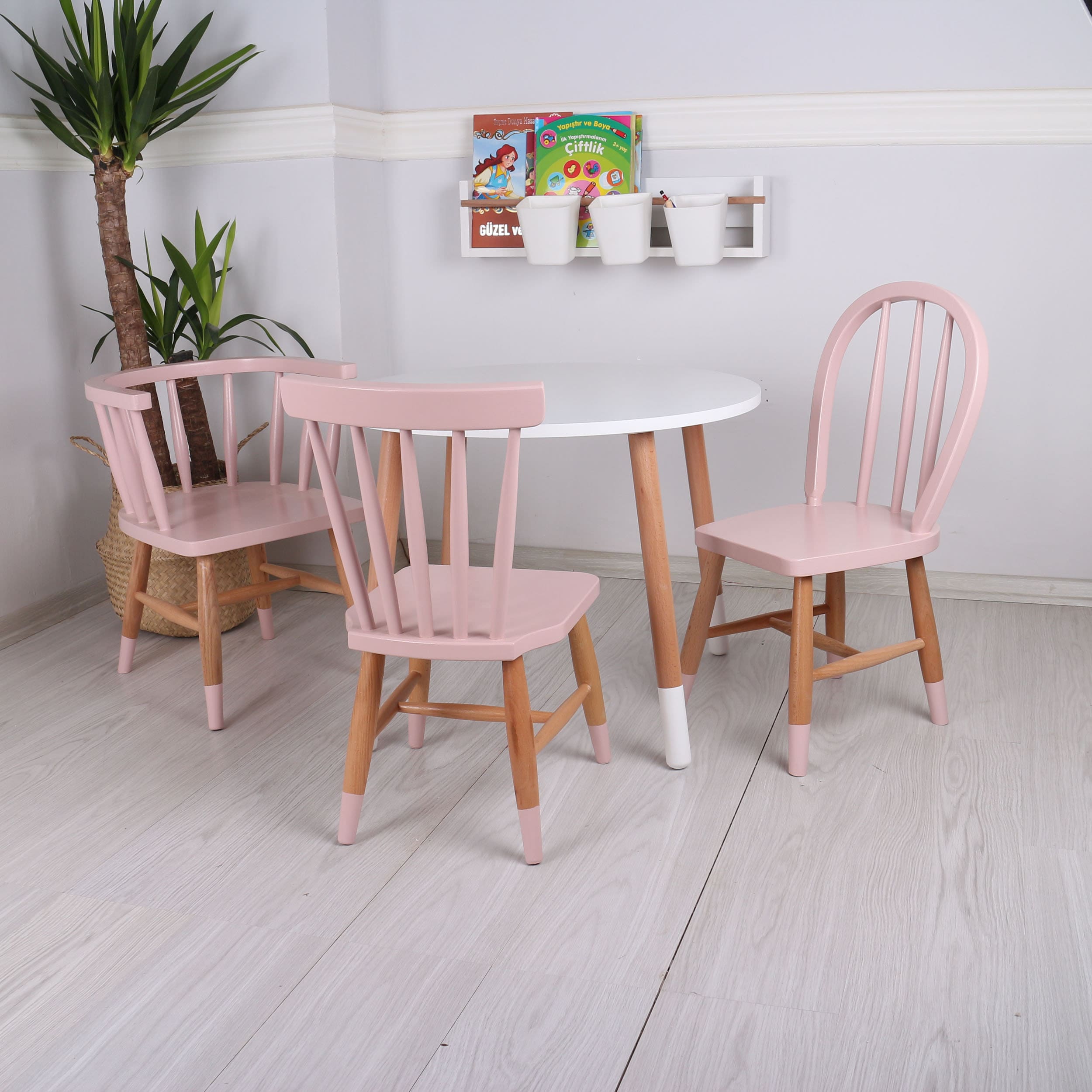 Handcrafted Highquality Wooden Kids' Table and Chair Set Perfect for
