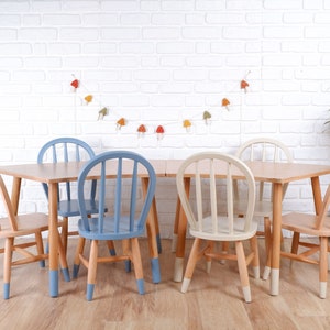 Handcrafted High-Quality Wooden Kids' Table and Chair Set - Perfect for Preschools and Daycares | 10 Tables and 10 Chairs