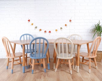 Handcrafted High-Quality Wooden Kids' Table and Chair Set - Perfect for Preschools and Daycares | 10 Tables and 10 Chairs