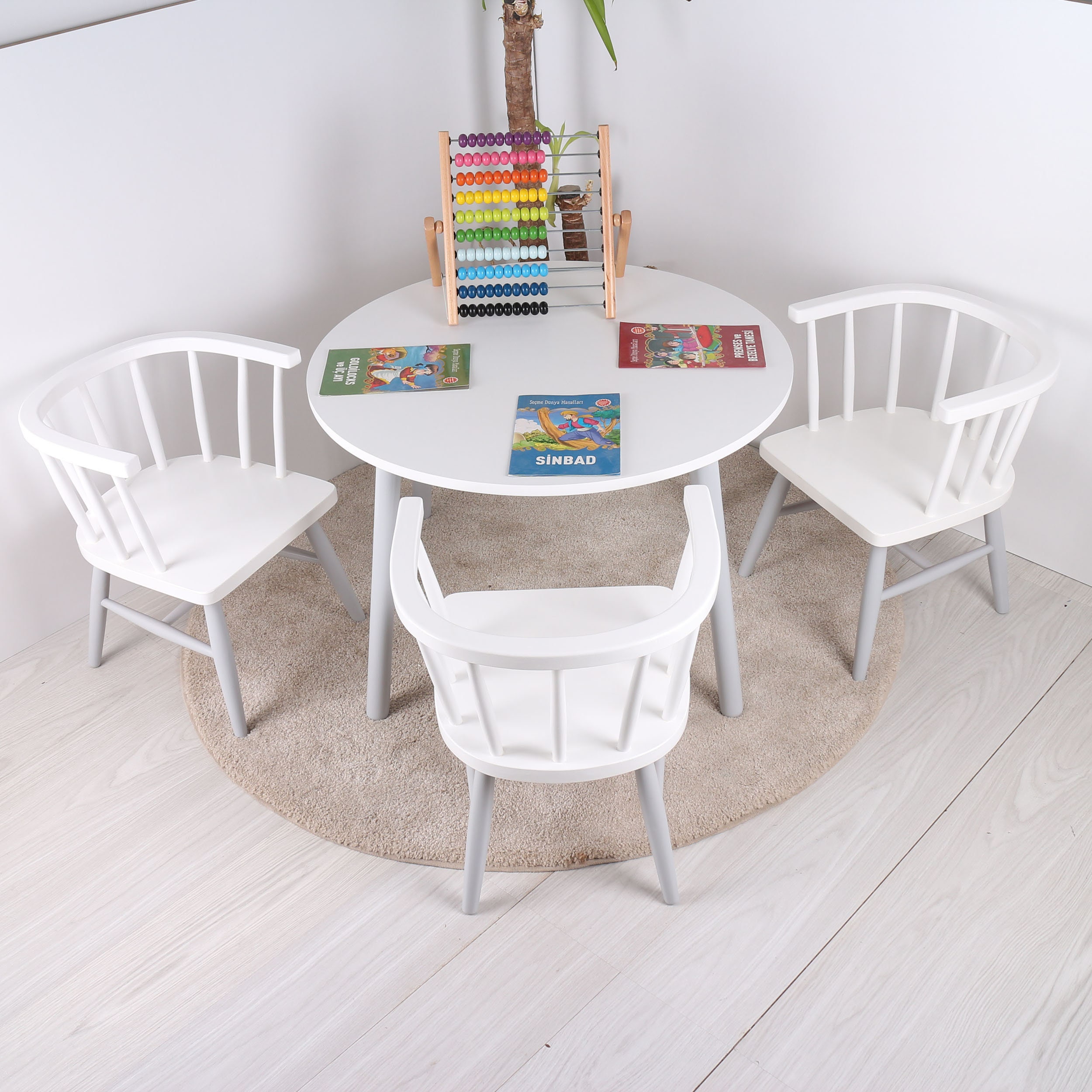 Handcrafted Highquality Wooden Kids' Table and Chair Set Perfect for
