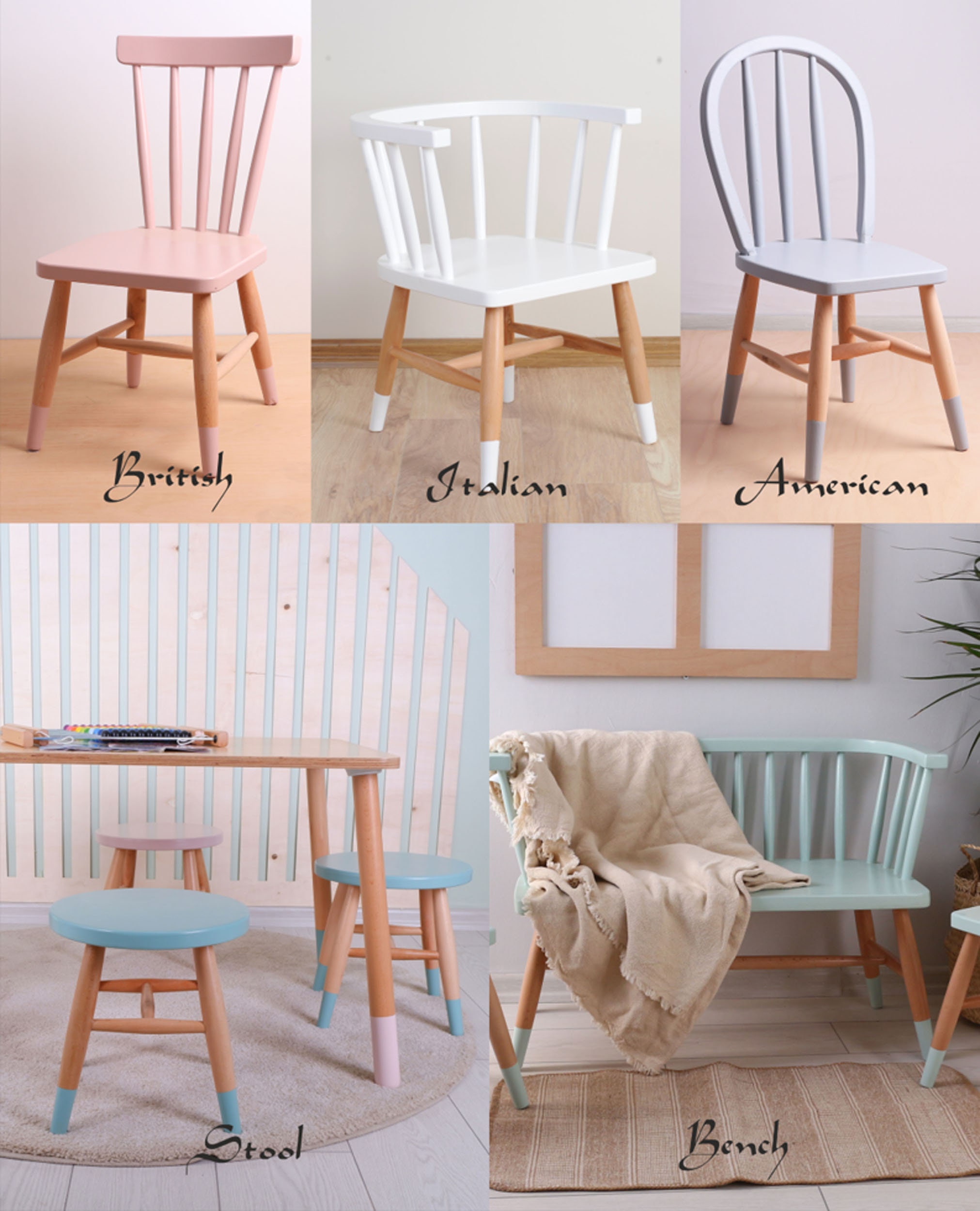 Handcrafted Highquality Wooden Kids' Table and Chair Set Perfect for