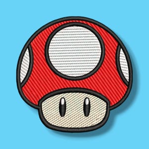Mario Bros. Mushroom Embroidery File