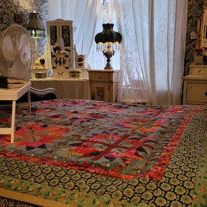 Homemade double/king patchwork quilt