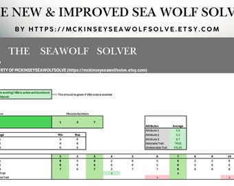 McKinsey Solve Sea Wolf Solver Excel Tool Seawolf
