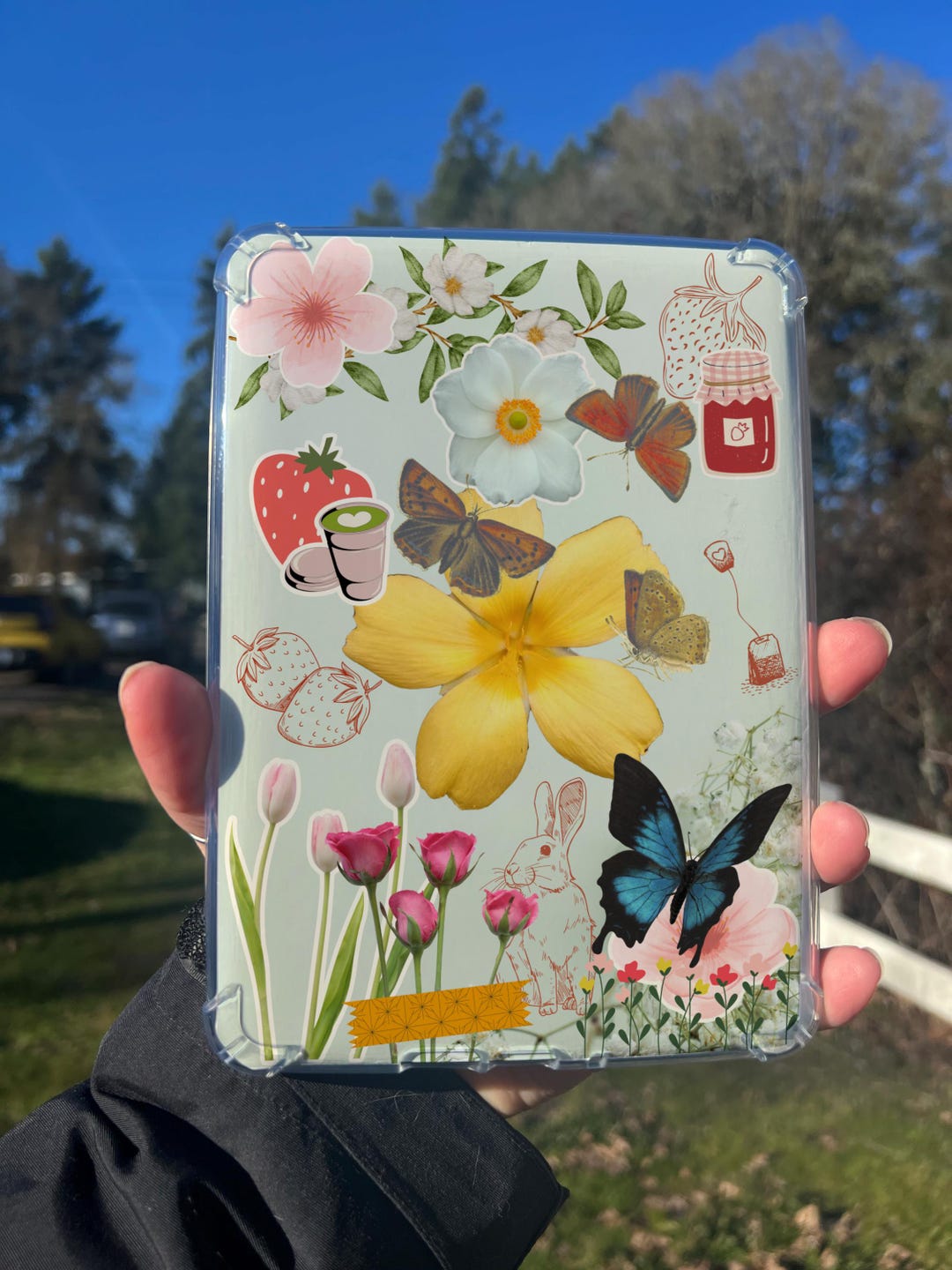 Vintage Spring Kindle Insert Printable Floral Clear Case Decor ...