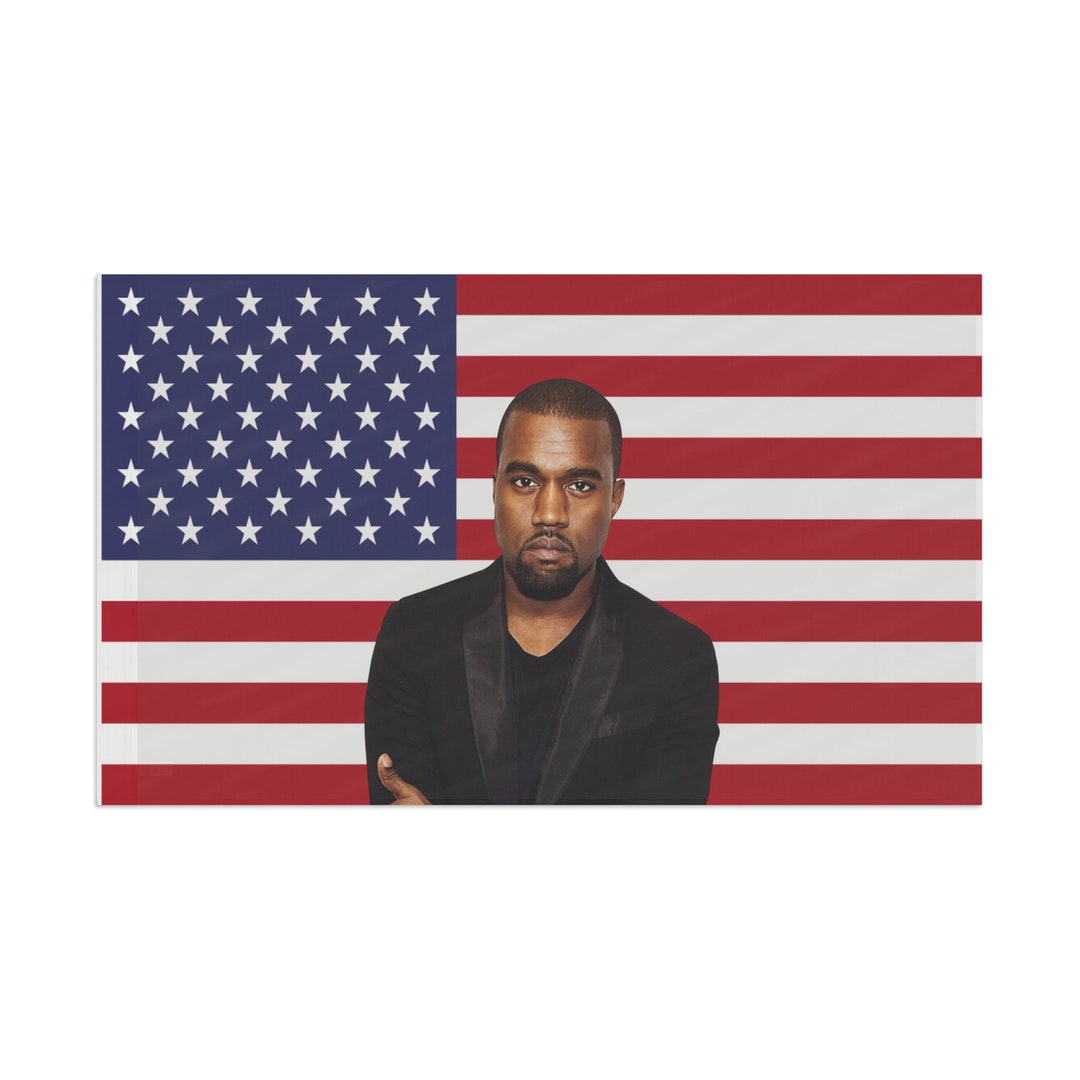 Kanye ye West American Flag Etsy