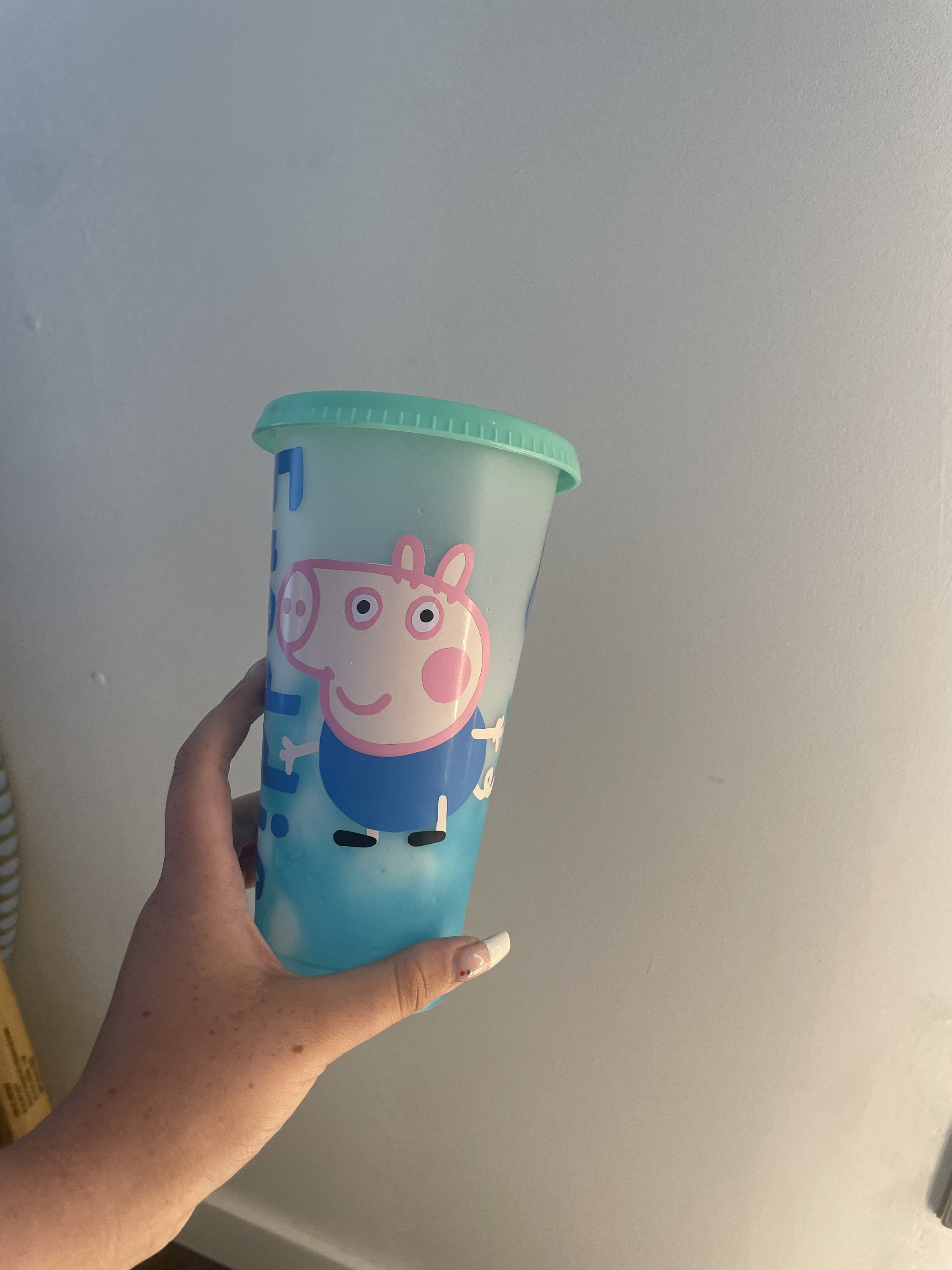 Peppa Pig Inspired Personalised Colour Changing Cold Cup 