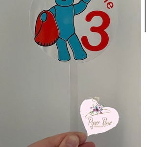 Iggle piggle/ upsy daisy Themed Birthday Acrylic Cake Topper