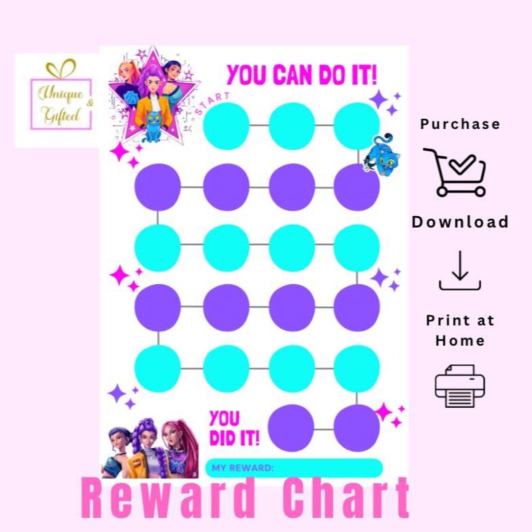 Reward Chart for Kids: Printable Chore & Behaviour Tracker (PDF ...